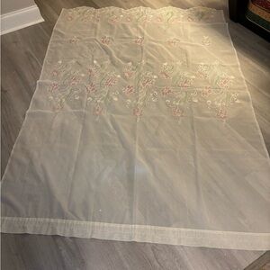 Floral Embroidered Sheer Curtain